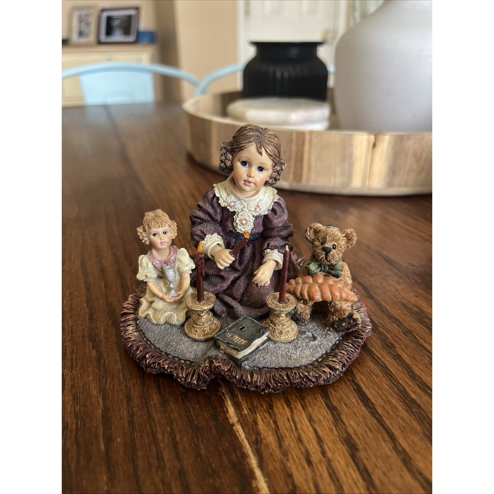 Yesterdays Child Dollstone Rachel Barbara Matthew Sabbath Lights Figurine❤️sj8j7